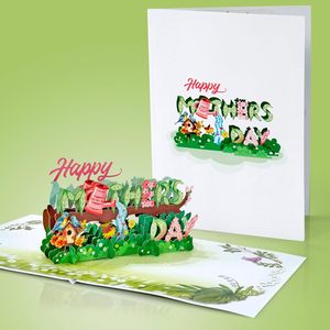 Tarjeta de felicitación emergente 3D con diseño floral para el Día de la Madre, para mamá, esposa, hermana, regalo del Día de la Madre - Product Image 3