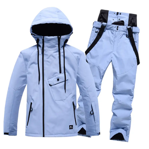 Ensemble de Combinaison de Ski Unisexe pour Femmes et Hommes, Veste Imperméable et Pantalon à Bretelles Isolés, <span class=keywords><strong>Tenue</strong></span> d'Hiver pour le Ski et le Snowboard - Product Image 4