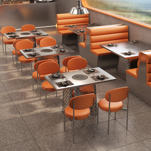 Tùy chỉnh hiện đại thân thiện với môi Rắn Gỗ Nhà Hàng gian hàng chỗ ngồi sofa ăn sử dụng thương mại - Product Image 5