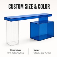 Table basse console en acrylique au design moderne, personnalisable en usine, pour salon et mobilier de maison