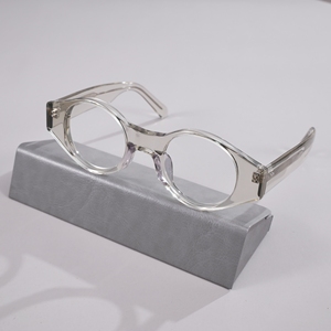 Monture de lunettes ronde en acétate épais fait main, style vintage géométrique, pour verres optiques et de vue tendance - Product Image 1