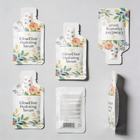 Bolsas de Embalaje Personalizadas para Muestras de Cosméticos, Crema Facial y Suero, en Forma de Botella, con Impresión Personalizada