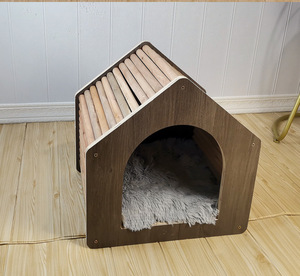 Có thể tháo rời rắn gỗ mèo nhà Pet cabin trong nhà và ngoài trời biệt thự bốn mùa phổ mèo nhà - Product Image 1