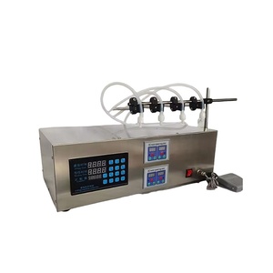 เครื่องบรรจุของเหลวแบบกึ่งอัตโนมัติ Gfk380IV 4 หัวฉีด สแตนเลส ควบคุมด้วยระบบดิจิตอล สำหรับบรรจุขวด - Product Image 4