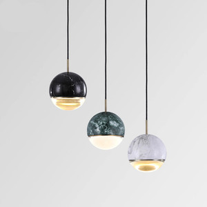 Suspension Luminaire pour Salle à Manger, Chambre, Salon - <span class=keywords><strong>Simig</strong></span> Lighting - Moderne, Flexible, Mini Boule Ronde en Cristal et Marbre - Product Image 1