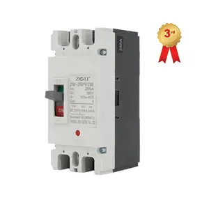 Disjuntor de ar com caixa DC MCCB personalizada gratuita, interruptor de ar, disjuntor 150A 160A 200A 225A 250A 2P DC 500V 550V para uso elétrico