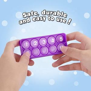 Nouveau conseil Pop à dix cadres mathématiques manipulatrices mathématiques Fidget jouet sensoriel <span class=keywords><strong>Montessori</strong></span> jouet éducatif cadeau push pop - Product Image 4