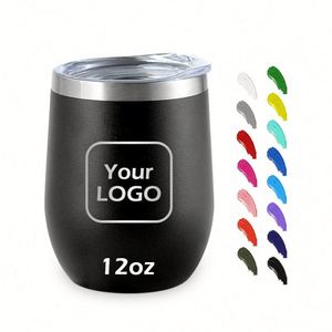 Taza Térmica de Acero Inoxidable de 12 oz con Recubrimiento en Polvo, Diseño Personalizado con Logotipo, Forma de Huevo, para Café - Product Image 6