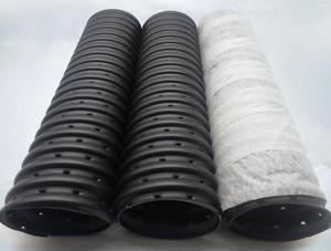 HongDun HD-P High-Performance Single Double Wall Abrasion-Resistant Fabric-Wrapped Perforated Corrugated Drain Pipe - Product Image 3