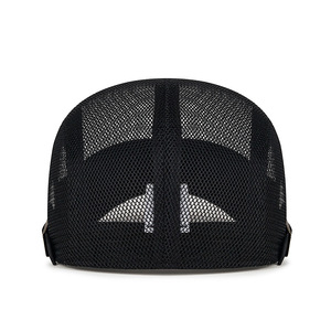 Unisex Mesh Beret Black Summer Breathable Sun Protection Hat Full Mesh Cap For Outdoor Activities - Product Image 3