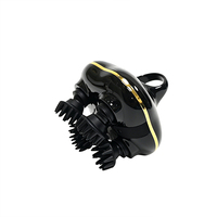 Masseur de cuir chevelu portable personnalisé avec logo, petit et maniable, avec lumière rouge intelligente, fonction de pétrissage EMS, étanche