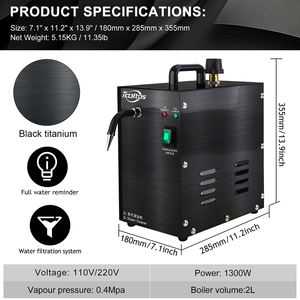 Pulitore a Vapore Industriale per Gioielli Auble da 2L 1300W 4Bar in Acciaio Inox per Anelli in Oro e Argento e Incastonature di Diamanti - Product Image 2