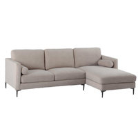 Ensemble de canapés modulaires d'angle semi-circulaires inclinables modernes en tissu avec structure en bois massif, couleur lin crème beige