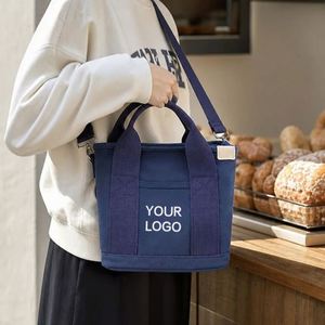 Eco Friendly New High Quality <b>Reusable</b> Lightweight Canvas Tote <b>Bag</b> with Rope Handle Customizable Colors for Beach Outings - Product Image 4
