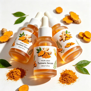 Suero facial de cúrcuma de marca privada para aclarar manchas oscuras y tratamiento de hiperpigmentación al por mayor - Product Image 1
