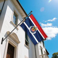Drapeau de supporter de football rouge, blanc et bleu, bannière murale de style mexicain pour la décoration de la chambre, de la salle de jeux, du bar et de l'extérieur