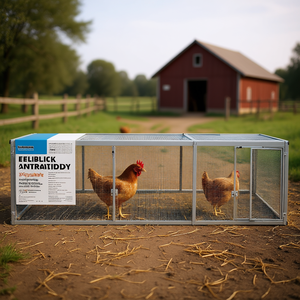 Jaula para pollos de acero galvanizado, grande, resistente, color gris, modelo D0100H7U8DP para avicultura - Product Image 2