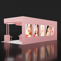 Table d'exposition pour cosmétiques et soins de la peau, boutique éphémère de cosmétiques, présentoir de maquillage, rouge à lèvres