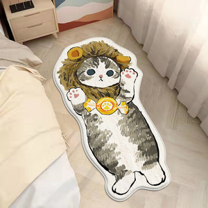Manta de Felpa Gruesa Lavable con Forma de Gato de Dibujos Animados para Niños, para Dormitorio, Balcón, Ventana, Imitación de Cachemira - Product Image 6