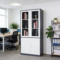 Armoire de classement en acier autoportante pour hôpital, design moderne, grande capacité, multifonction, réglable, pour la maison, le bureau et l'école