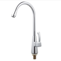 Robinet de cuisine moderne à trou unique, corps en zinc, finition brossée, robinet d'évier avec poignée unique, eau froide, robinet extractible, montage mural