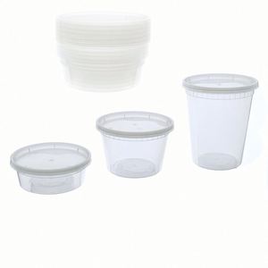Gobelets de 8 oz et 12 oz pour soupes et préparation de repas, contenants alimentaires inviolables avec fermeture sécurisée, compatibles micro-ondes - Product Image 1