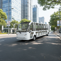 Bus électrique de tourisme 23 places, moteur 72V 11KW, autonomie 100km, personnalisable pour campus d'usine et transport touristique