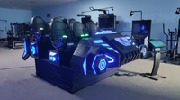 Simulateur de mouvement de vaisseau spatial VR 6 places Colorful Park, machine de jeu d'arcade dynamique de réalité virtuelle pour parcs VR et centres de jeux