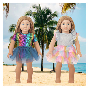 Conjunto de Ropa para Muñeca Miss Yu de 18 Pulgadas, Vestido Tutú Arcoíris, Accesorios de Juguete para Niños - Product Image 1