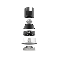 Plafonnier LED COB UGR17 encastré profond anti-éblouissement 12W, en aluminium, à intensité variable, pour hôtel, bureau, éclairage commercial