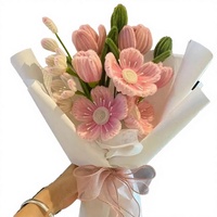 Kit de Matériaux en Peluche pour Bouquet de Tulipes DIY à Torsionner, Idéal pour Anniversaire, Écologique, Vente en Gros