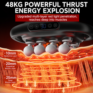 Pistola de masaje de percusión 3D portátil para tejido profundo, masajeador muscular eléctrico <span class=keywords><strong>con</strong></span> cepillo para cuerpo y cabeza, para relajación post-fatiga (Stock en EE. UU.) - Product Image 3