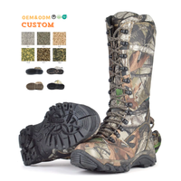 Bottes de chasse de construction cimentées Snakeproof à la hauteur du genou de 16 pouces en textile imperméable de performance