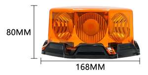 ไฟสัญญาณเตือน96LED 10-80V สีแดงอำพันกันน้ำพร้อมไฟเตือนหมุนด้วยแม่เหล็กไฟฉุกเฉินเพื่อความปลอดภัยสำหรับยานพาหนะรถยนต์ - Product Image 6