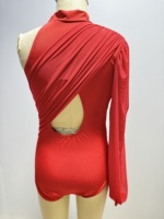 Femmes Applique Strass Robe De Danse Lyrique Fleur Sangle Conception pour Ballet Scène Performance Compétition Scène Performance