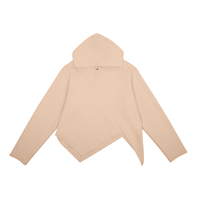 Sweatshirt Hoodie Wanita Bahan Campuran Poliester Katun Acid Wash Panjang - Pakaian Olahraga Cepat Kering