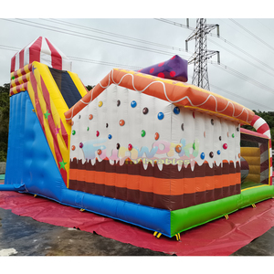 Jeux Gonflables Candy Jump Bouncer Inflatable Commercial Sugar House Jumping Castles Bouncer Combo - Product Image 6