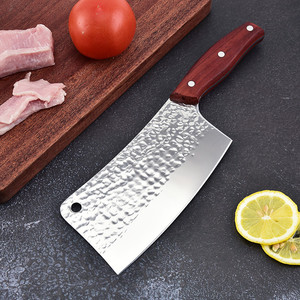 Cuchillo de cocina forjado a mano, cuchillo de carnicero de acero inoxidable, cuchillo afilado para rebanar, popular en puestos callejeros y ferias comerciales. - Product Image 2