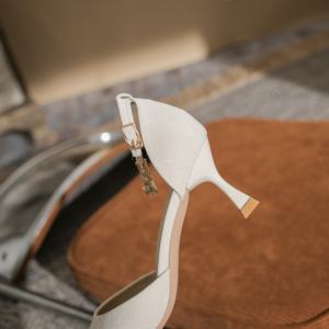 Zapatos de Tacón de Aguja con Plataforma Inclinada y Diseño de Perlas, con Correa en el Tobillo, para Boda, Elegantes, Cómodos y Modernos para Mujer, Evergreen - Product Image 4