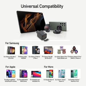 65W GaN Wall Travel Charger <b>Adapter</b> Mini Retractable Cable OTP Compatible PD3.0 QC3.0 for Laptop Mobile Phone - Product Image 6