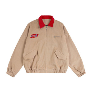 Logo personnalisé 2025 Haut Revers <span class=keywords><strong>Sens</strong></span> Lâche Cargo Coupe-Vent Veste en Coton pour Hommes Femmes Lâche Veste de <span class=keywords><strong>Motard</strong></span> Hiver Grande Taille Veste - Product Image 4