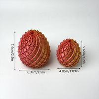 Figurine d'œuf de dragon imprimée en 3D de haute qualité en PLA, modèle d'ornement, jouet créatif de fantaisie et de science-fiction, œuf d'œuf de dragon à écailles d'ananas QY 2,9 pouces