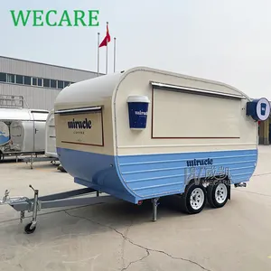 Wecare 400*210*210cm pizza crème glacée camion de nourriture cuisine mobile café nourriture remorques chariot de nourriture