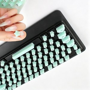 Autocollants de clavier en silicone pour nail art, touches surélevées pour ongles longs, sans résidu, auto-adhésifs, réutilisables, protection pour la frappe - Product Image 5