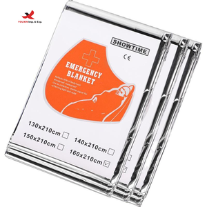 Couverture d'urgence argentée double face ultra-réfléchissante pour la survie en cas d'hypothermie, équipement de sauvetage extérieur GZ RTS, commande en gros mixte - Product Image 1