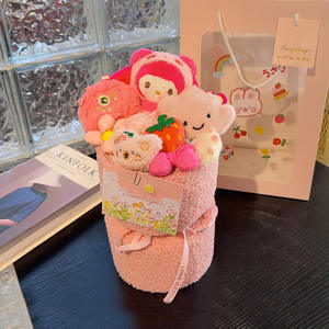 Set Regalo per la Festa della Mamma all'Ingrosso, Bouquet di Fiori di Peluche Cartoon, Simpatici Animali di Peluche <span class=keywords><strong>Anime</strong></span>, Bambole Giocattolo - Product Image 5