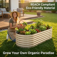 Jardinera Elevada Modular de Metal, Altura Ergonómica para Plantar, Suministro Directo del Fabricante, Forma Modular Flexible