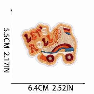 Patchs brodés personnalisables thermocollants en forme de papillon de dessin animé, en tissu non tissé avec fil de polyester, pour sacs et patins - Product Image 3