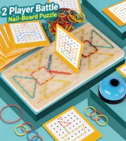 Planche à pointes en bois Montessori, jeu éducatif, jouets d'apprentissage pour enfants d'âge préscolaire et maternelle, vente en gros