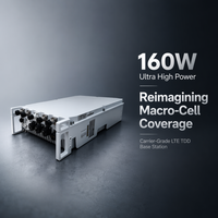 Estación Base LTE TDD ENB para Exteriores de Alta Potencia de 160W, 4x40W B40 B41 B42 4x4 MIMO 440Mbps, Actualizable a 5G para Cobertura de Largo Alcance de 60km